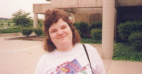 Tisha outside the KSHS Museum