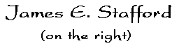 James E. Stafford (on the right) -- a young boy, clutching a teddy bear, with a wide open grin of delight
